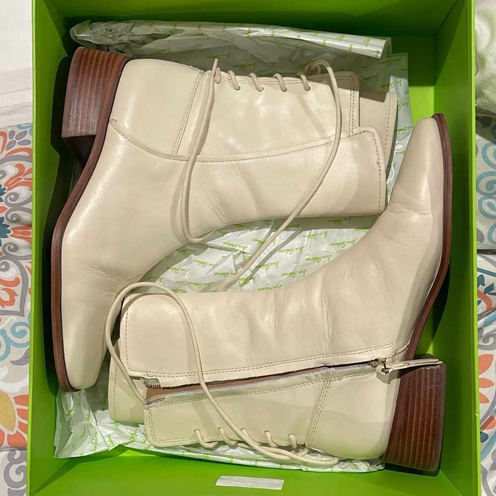 Sam Edelman Tana Ivory Leather Size 10 Boot